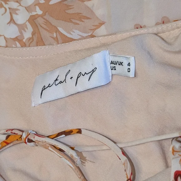 Petal & Pup Yelena Dress, Floral Maxi Open Back Women's Size 0 - Picture 9 of 15